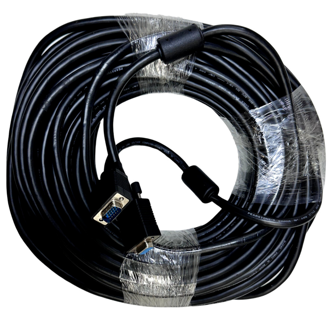 100ft Premium Durable VGA Male to Female Triple-Shield Heavy Duty VGA Cable