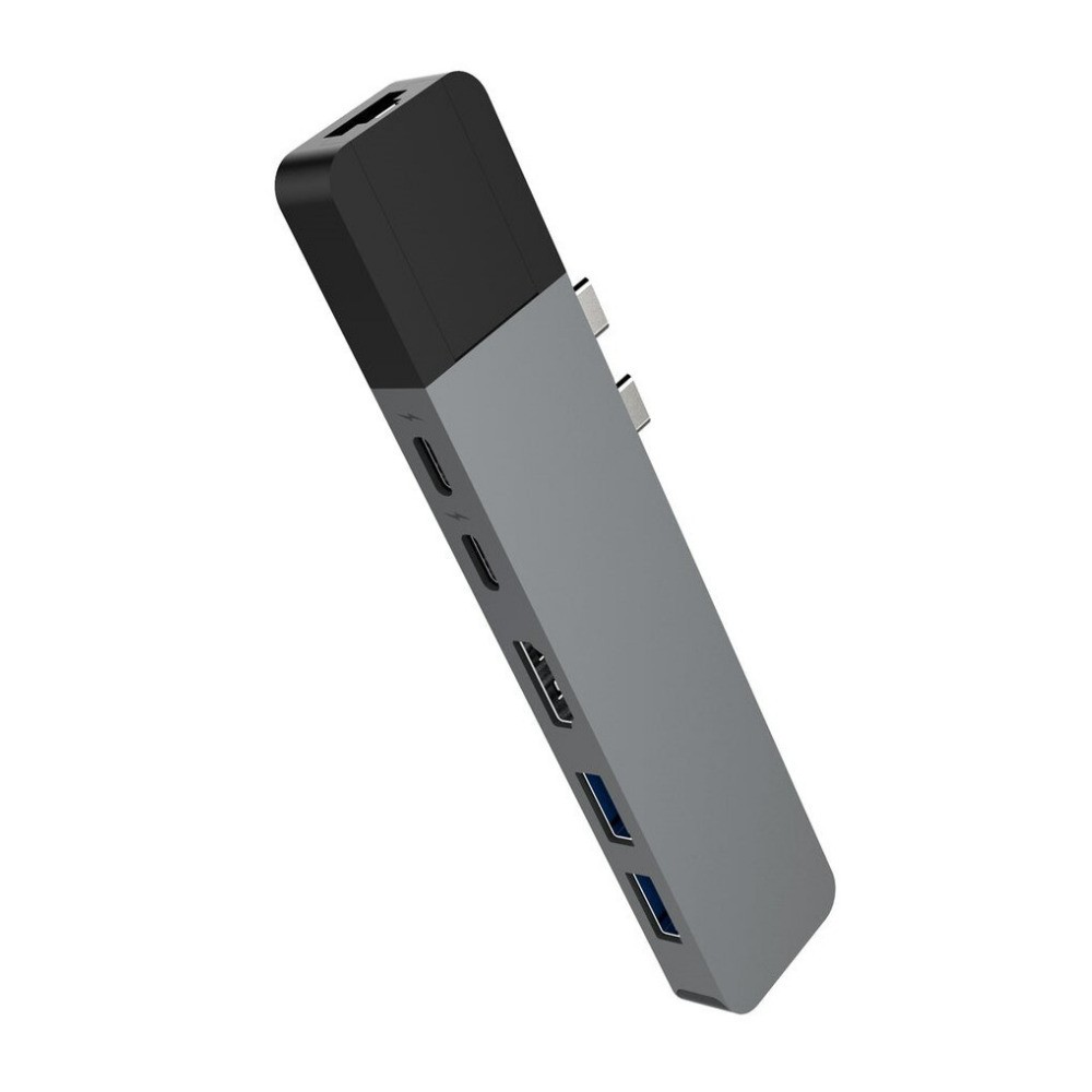 HyperDrive NET 6 In 2 USB C Hub Data Transfer (Space Gray)