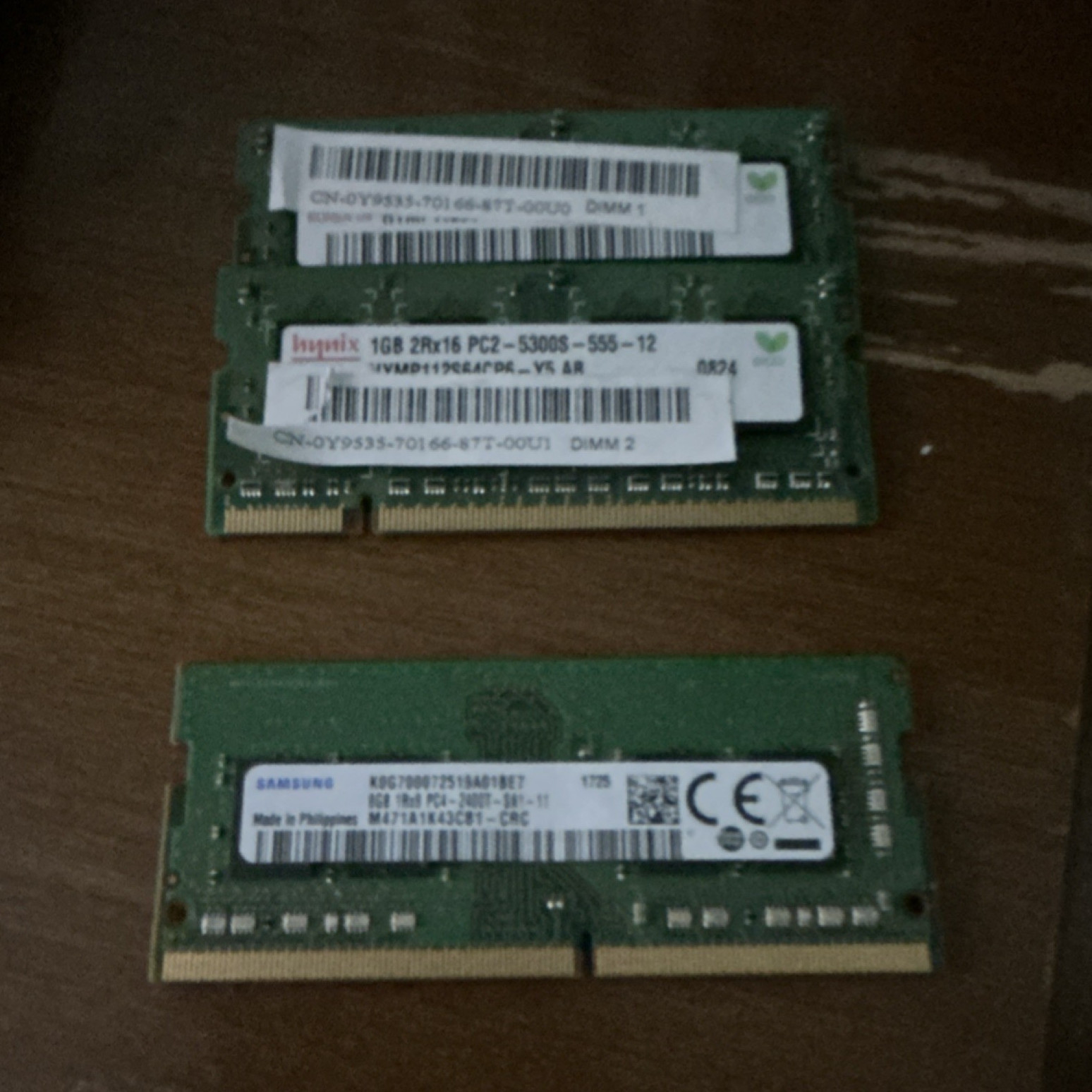 Samsung 8GB DDR3-1600 / 2X 1GB Hynix 