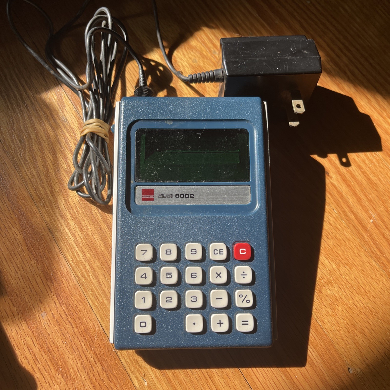 Vintage Sharp EL-8002 ELSI Calculator Tested and works. Includes AC adapter