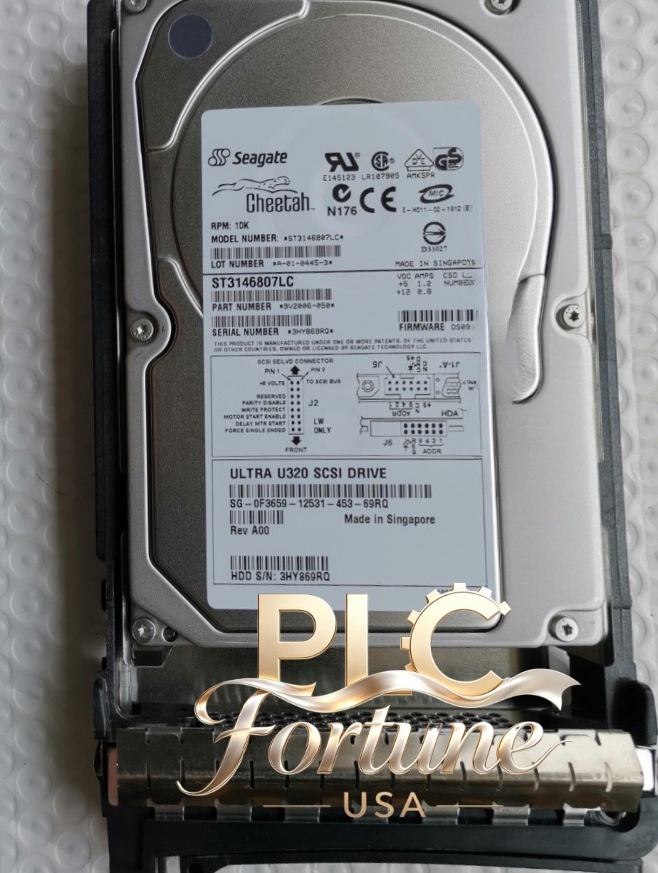 Used Seagate ST3146807LC 146GB 10K 3.5" U320 SCA80 HDD For Dell 0F3659 W/Tray