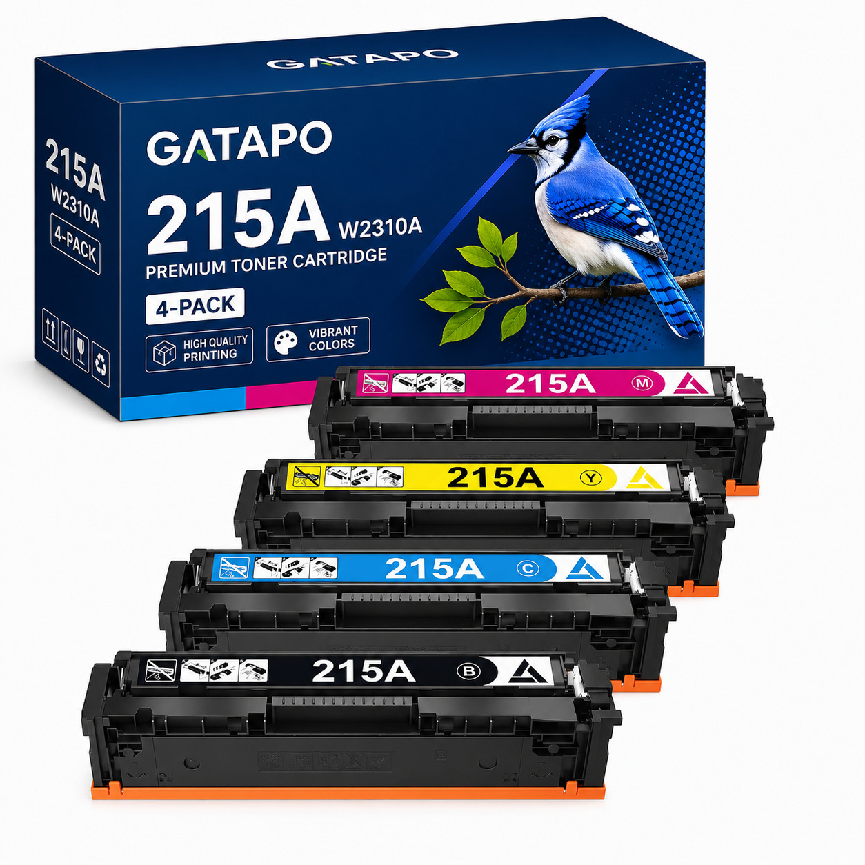 4-PK 215A Toner Cartridges W2310A Compatible for Pro M155 M182nw M183fw