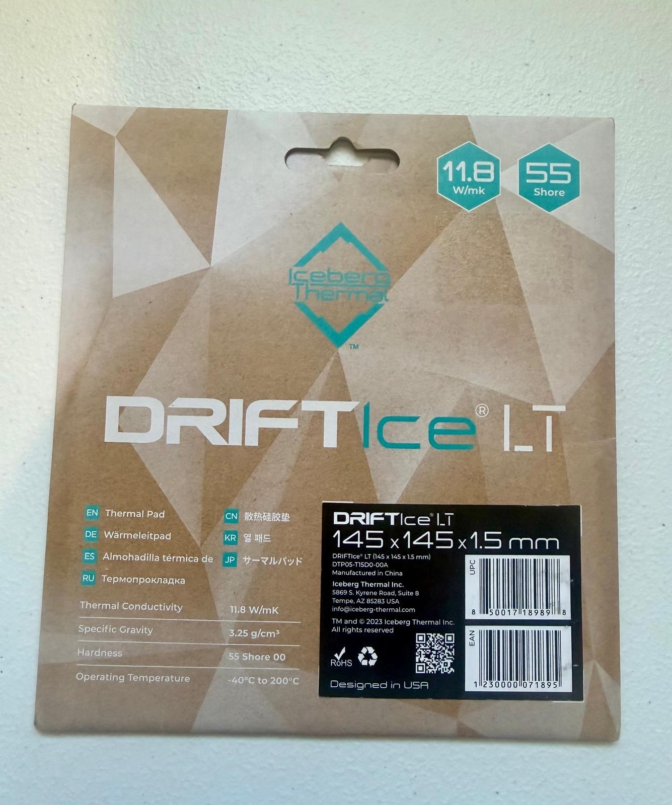 Iceberg Thermal DRIFTIce LT 6-Pack 145x145x1.5mm 11.8 W/mK Thermal Pads