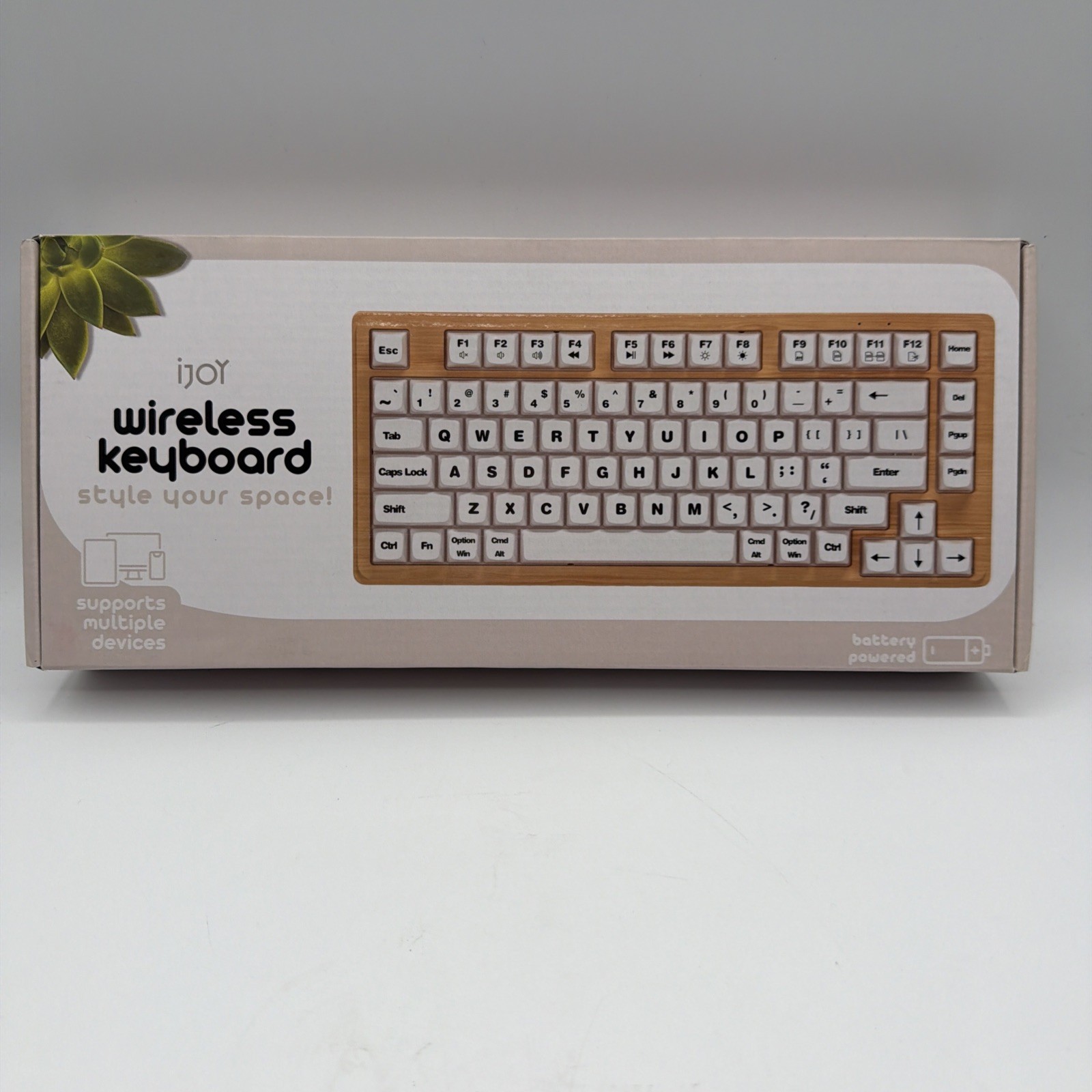 iJoy Wireless Wooden Keyboard NEW
