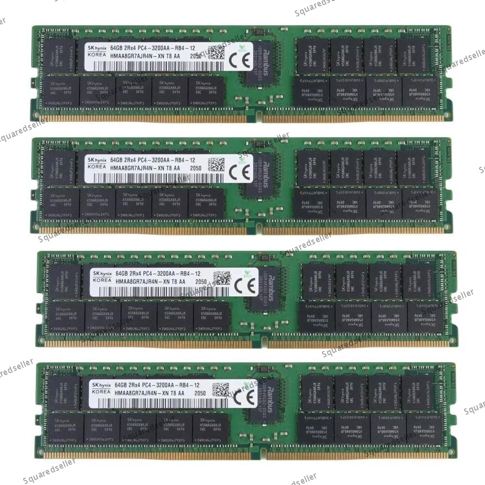 SK Hynix（4 x 64GB）256GB 3200MHz REG ECC RAM DDR4 DIMM PC4-25600 Server Memory