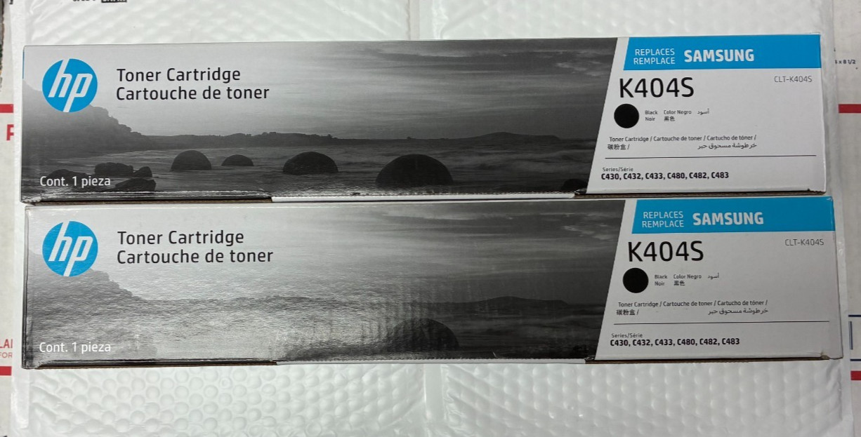 Lot of 2 x New sealed HP K404S Black toner CLT-K404S - Mint shape