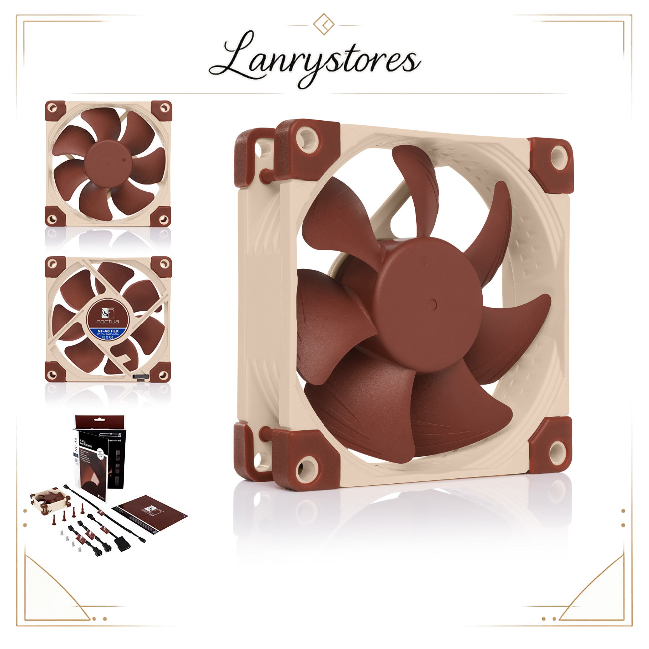 High-Performance 80mm Quiet Cooling Fan, Low Noise, Durable, Efficient Airflow