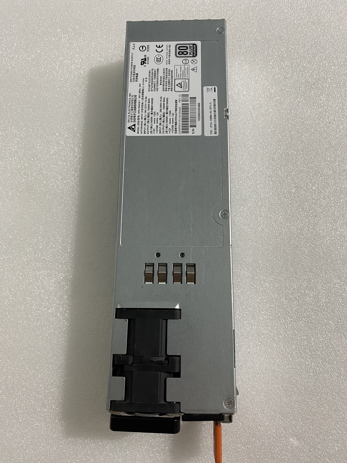 Juniper JPSU-1600W-AC-AFO 740-054405 1600W Power Supply For QFX10002-72Q/36Q
