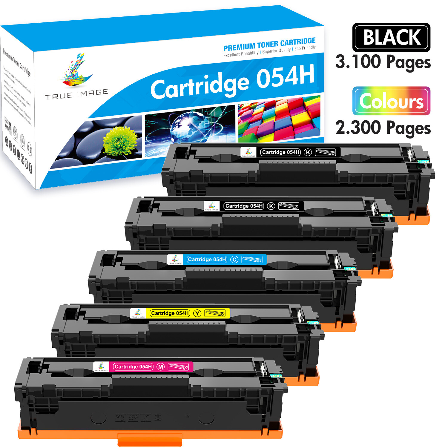 5x CRG 054 Toner Cartridge for Canon 054 imageClASS LBP622Cdw LBP623Cdw LBP621Cw