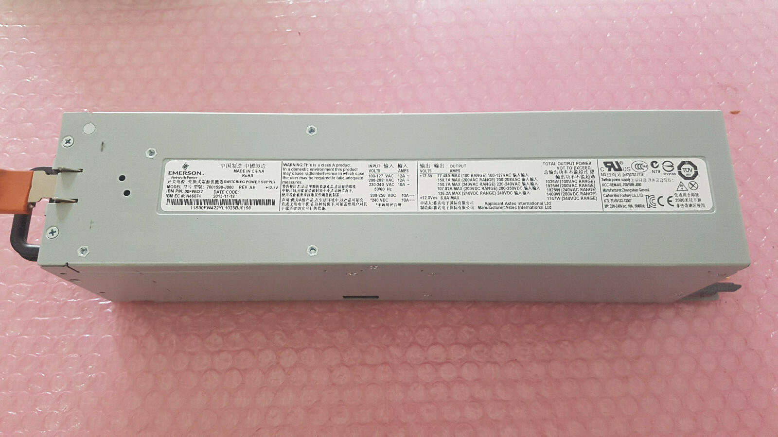 Emerson - Switching Power Supply - 00FW422 - 7001599-J000 - 1925W - Used