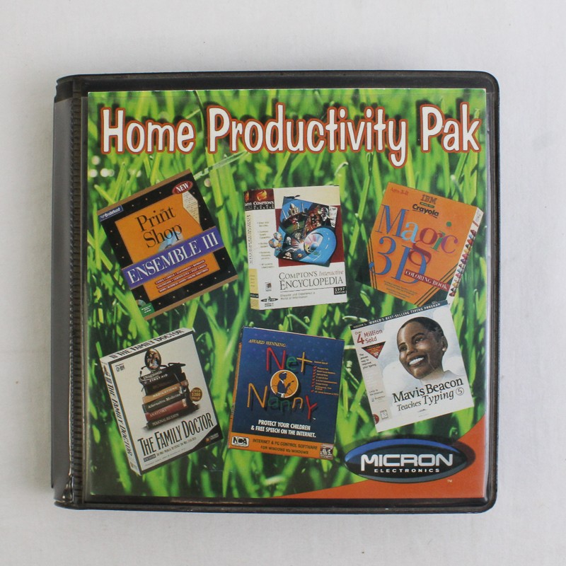 Vtg Micron Electronics Home Production Pak Windows Software (10 Discs + Case)