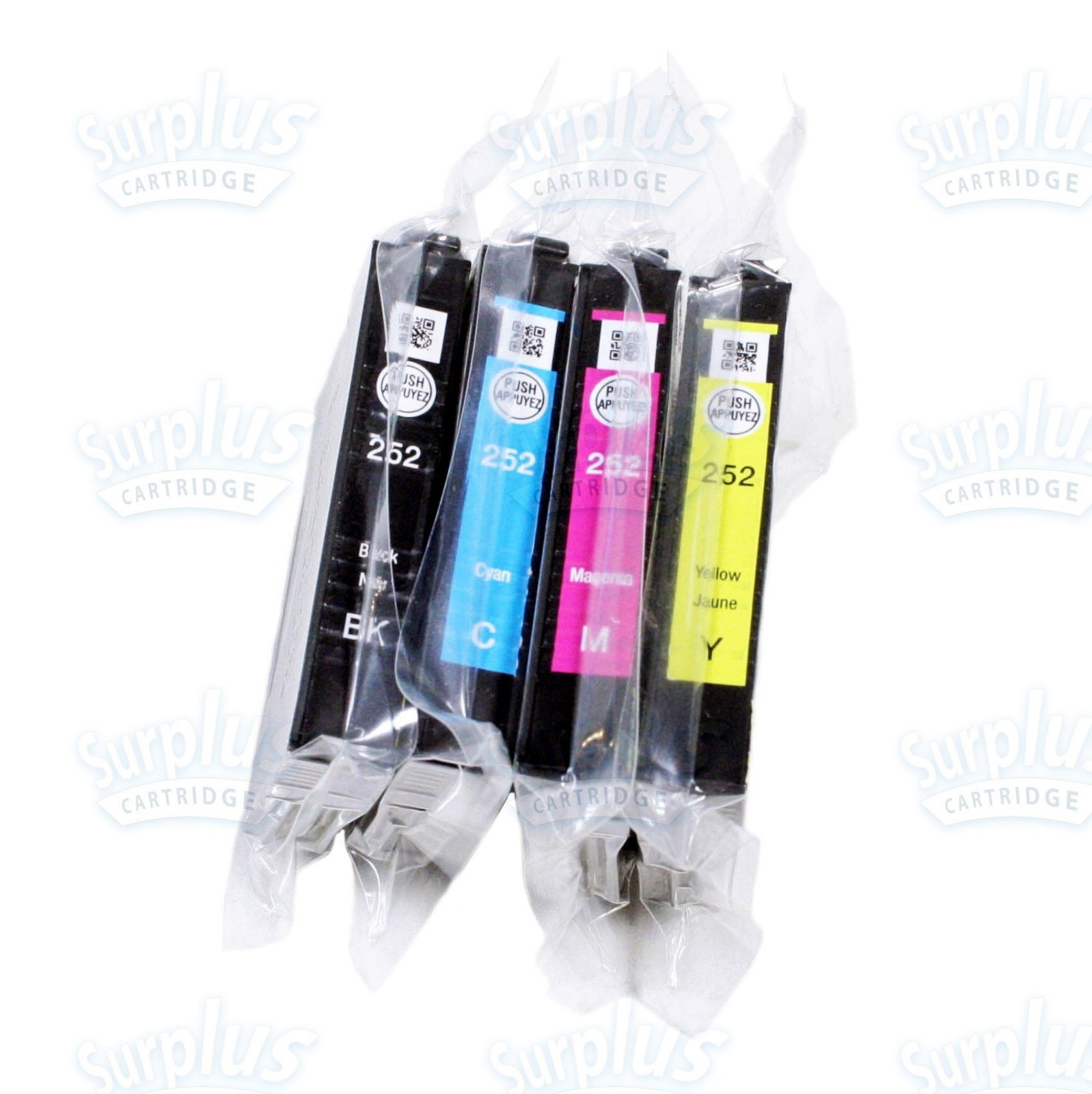 4 Genuine Epson 252 Black & Color Ink WF3620 WF5690 WF7610 WF7620 (NOT Initial)