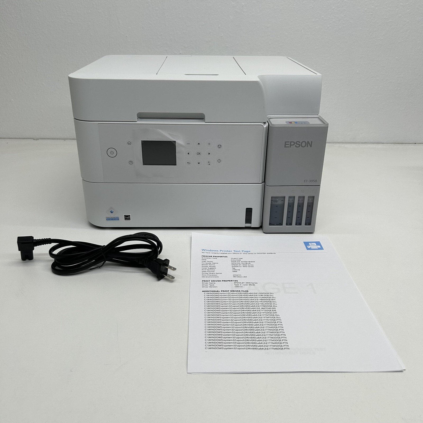 Epson EcoTank ET-3958 All-in-One Printer| Display Unit - Under 500 Pgs | 75% Ink