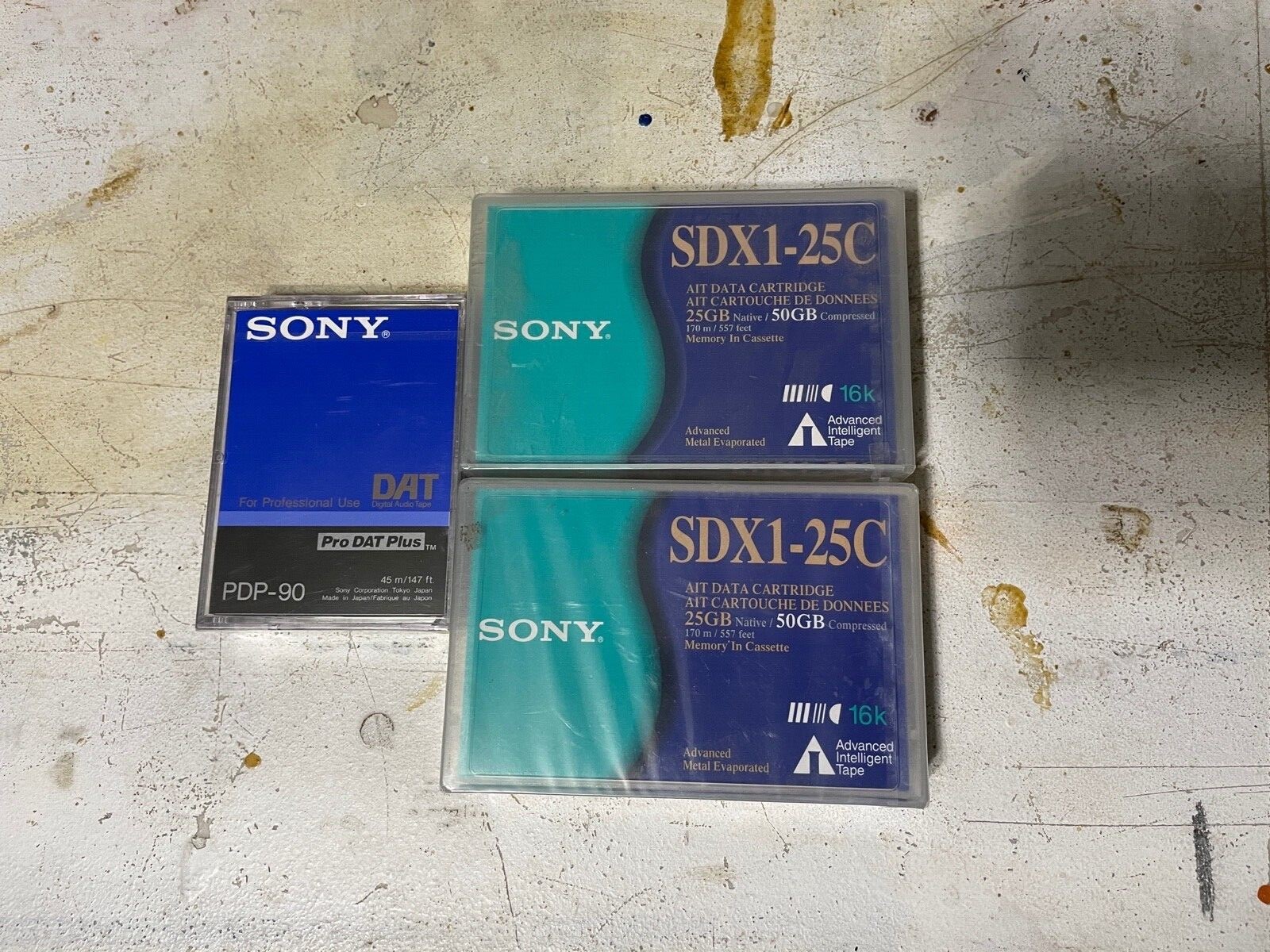 Sony SDX1-25C AIT Data Cartridge 25/50 GB + Digital Audio Tape PDP-90 45m