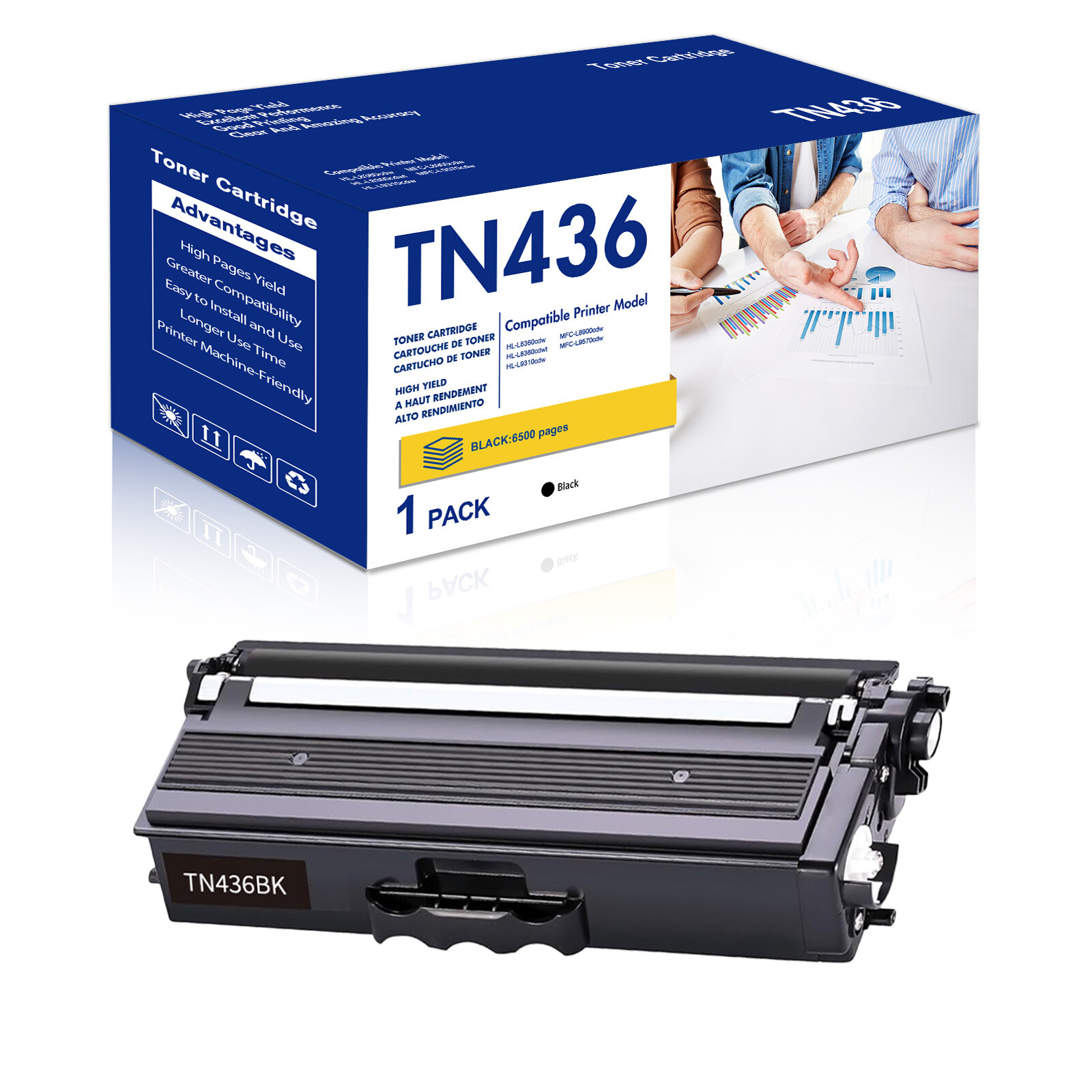 TN436 Toner Cartridge compatible with Brother TN433 HL-L9310CDW MFC-L8900CDW Lot