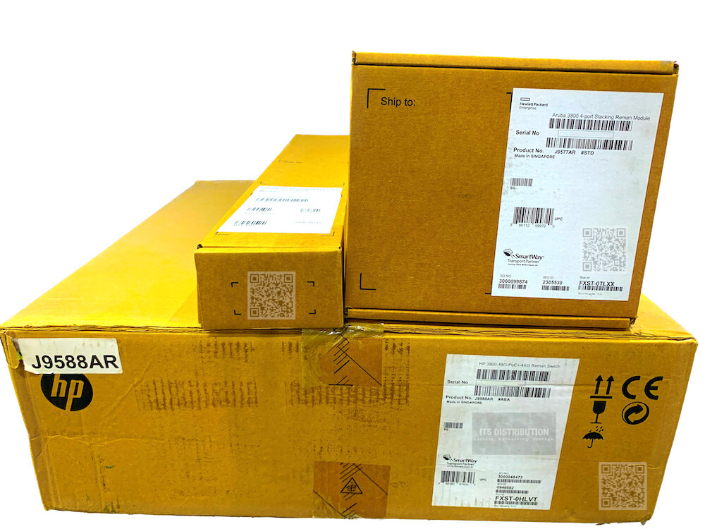 J9588A I BUNDLE Renew Sealed HPE Aruba 3800-48G-PoE+-4XG Switch J9577A J9583A