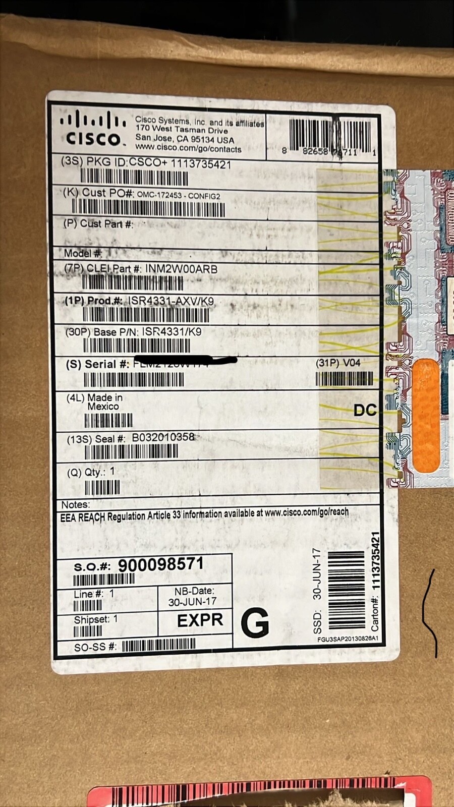MEW Cisco ISR4331-AXV/K9 ROUTER UC SEC APPX  PVDM4-32  16GB DRAM&FLASH VSEC AXV