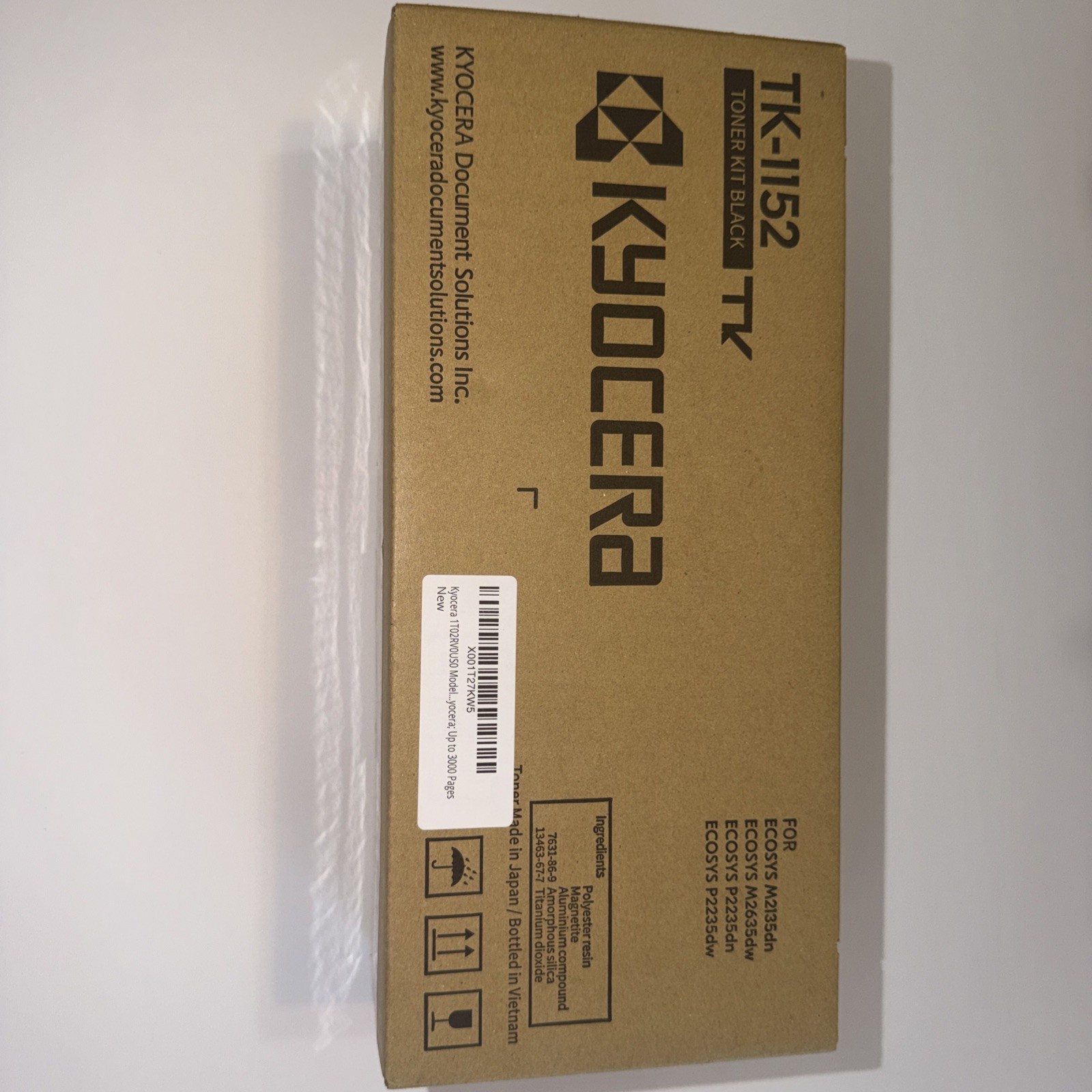 Kyocera Mita TK-1142 Black Yield Toner Cartridge (1T02ML0US0)