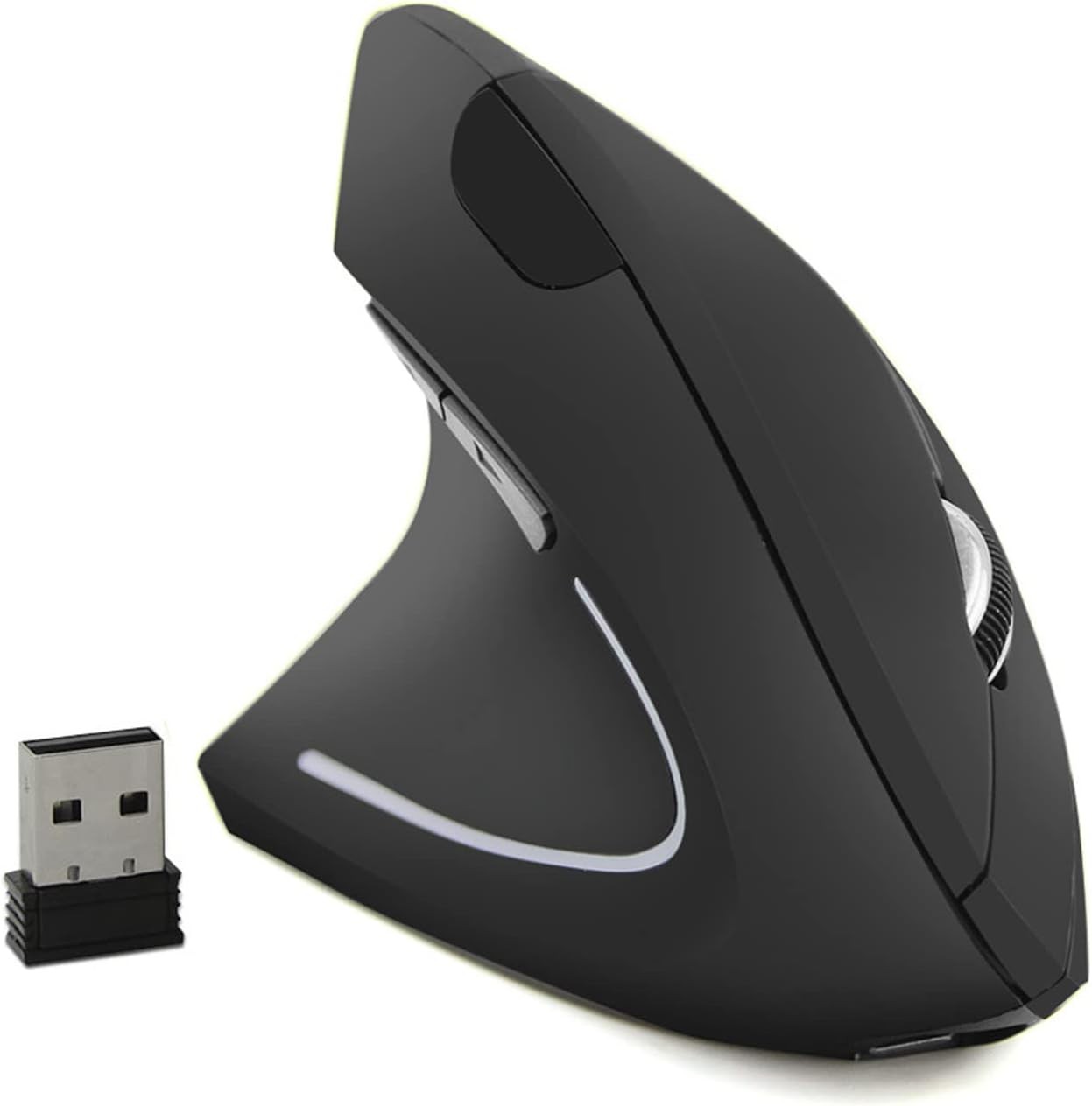 Left-Handed Mouse, Rechargeable 2.4G Wireless Ergonomic Vertical Mice with US...