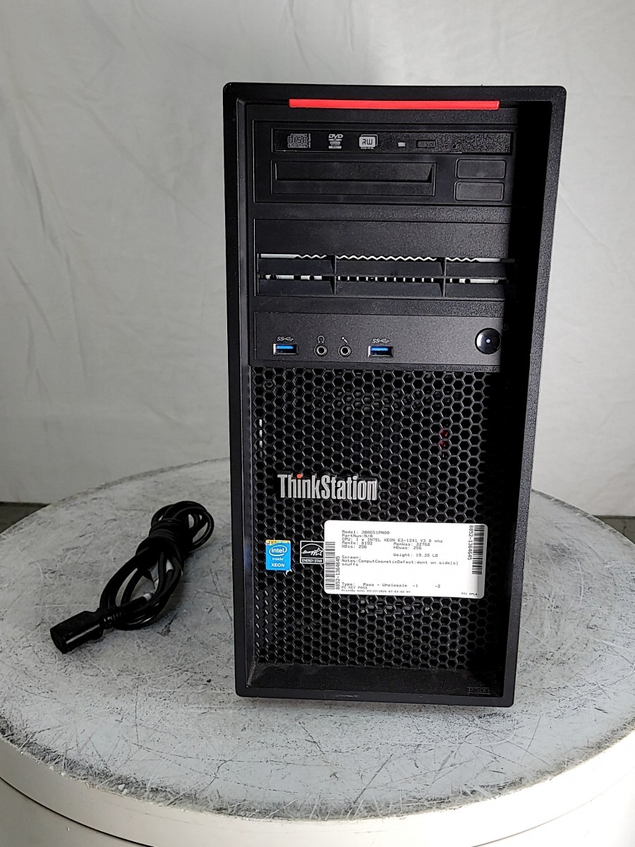 Lenovo ThinkStation P300 30AGS1PN00 TOWER XEON E3-1241 V3 8GB 256GB SEE NOTES