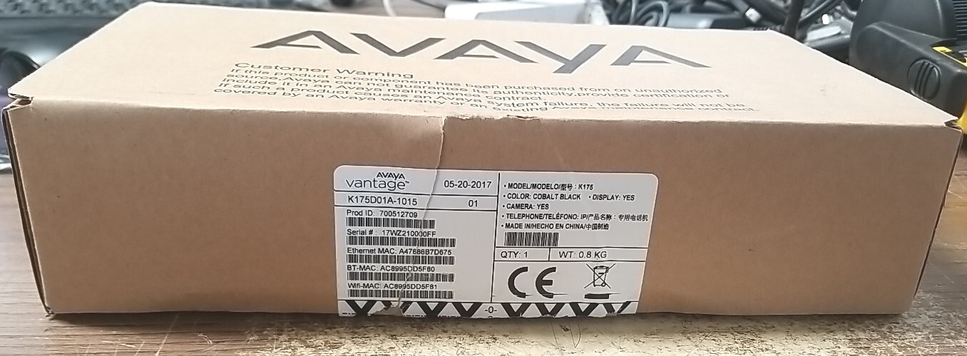 New OPEN BOX Avaya Vantage K175 phone Camera 700512709