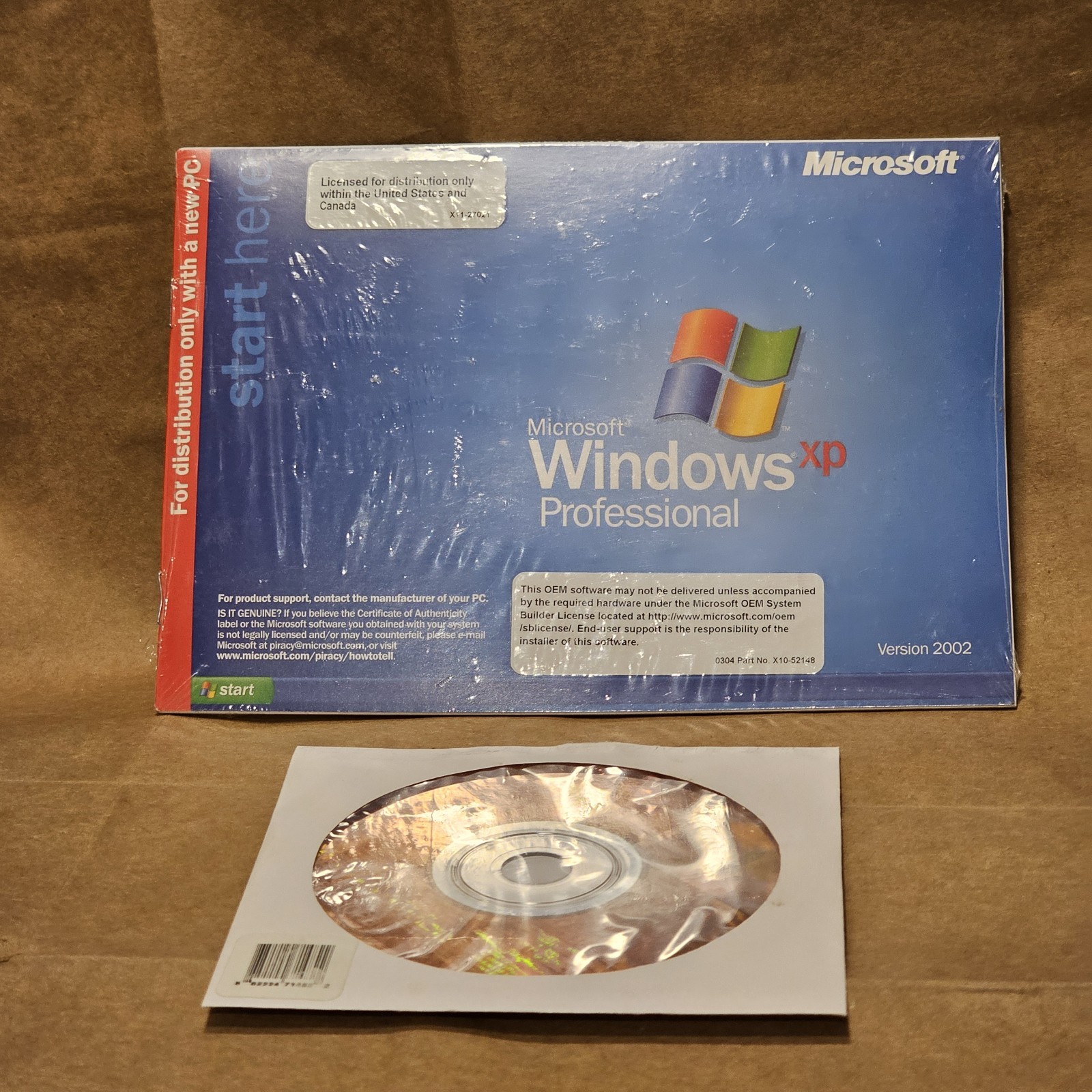 Microsoft Windows XP Professional SP3 + Serial, CD + Manual