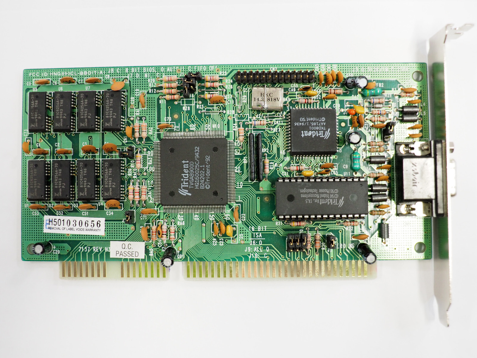 Trident TVGA8900D 4602001 SVGA 1MB CA Video Graphic Adapter