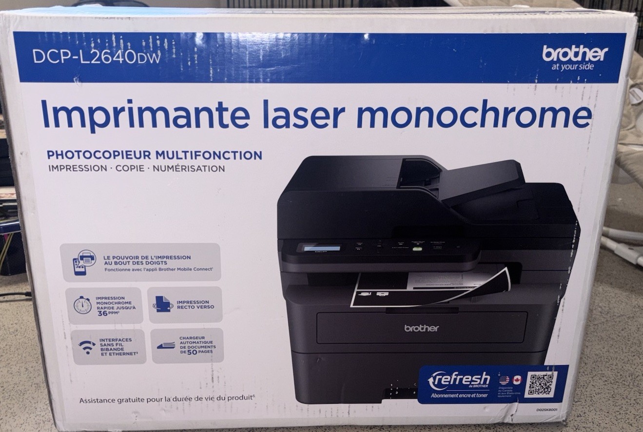 Sealed Brother DCP-L2640DW Multifunction Wireless Monochrome Laser Printer New