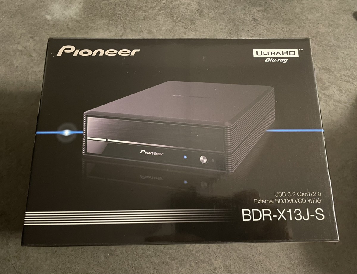 Pioneer BDR-X13J-S External Blu-ray Disc Drive USB 3.0 BD DVD CD Burner