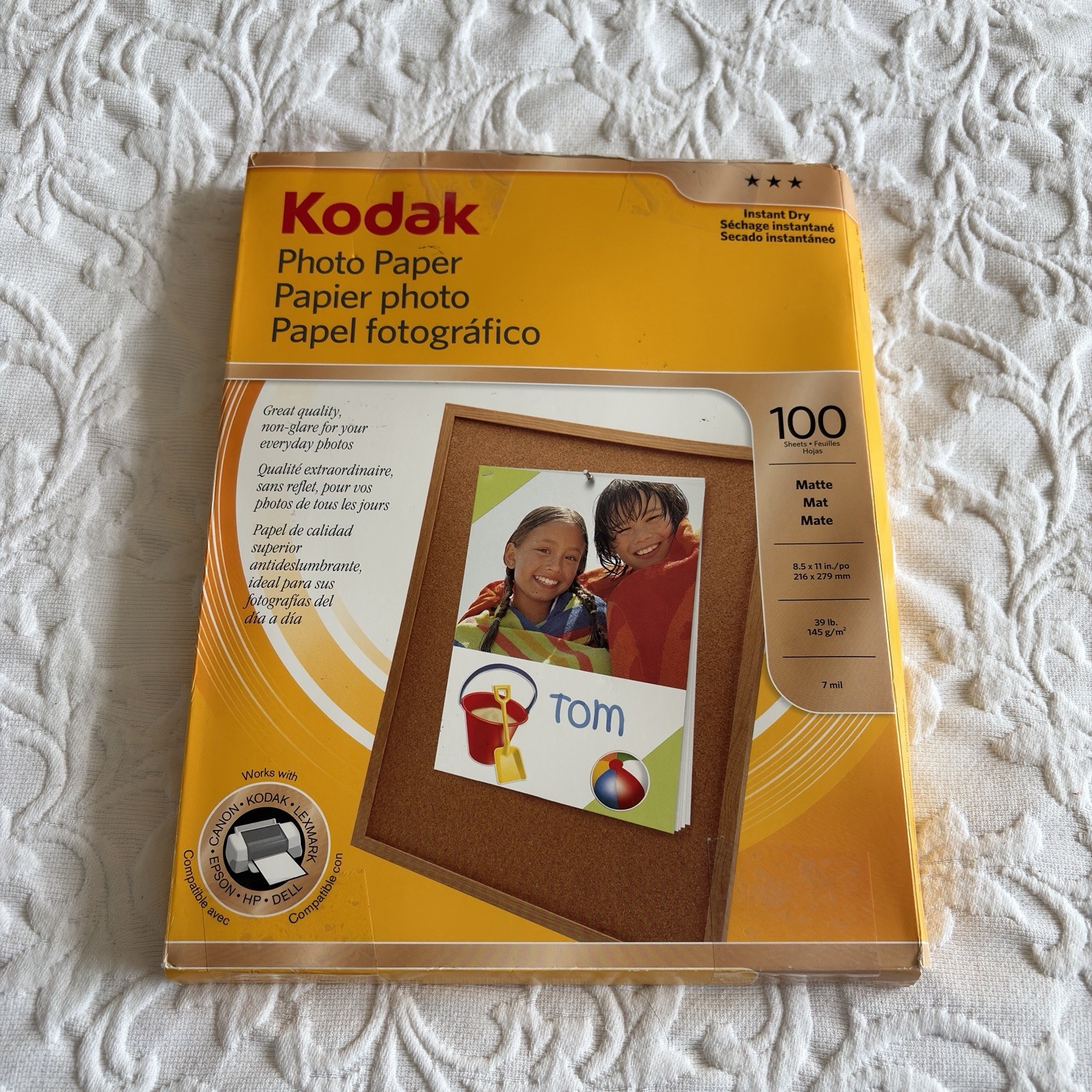 Kodak Photo Paper Matte 8-1/2 x 11”  Looks Almost Full Not Counted Open Box Read
