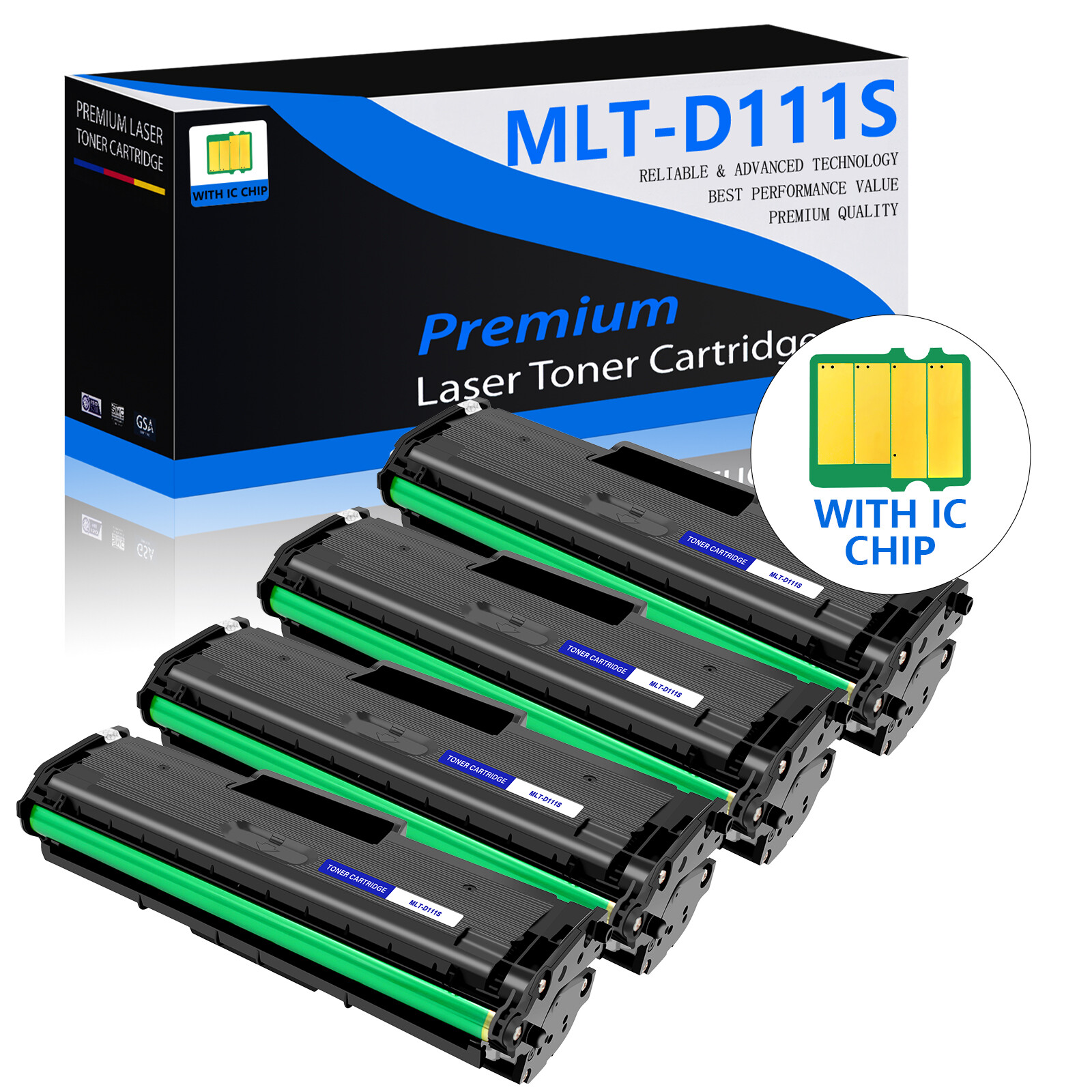 4PK MLT-D111S 111S Toner Cartridge for Samsung Xpress M2022 M2022W M2020 M2021