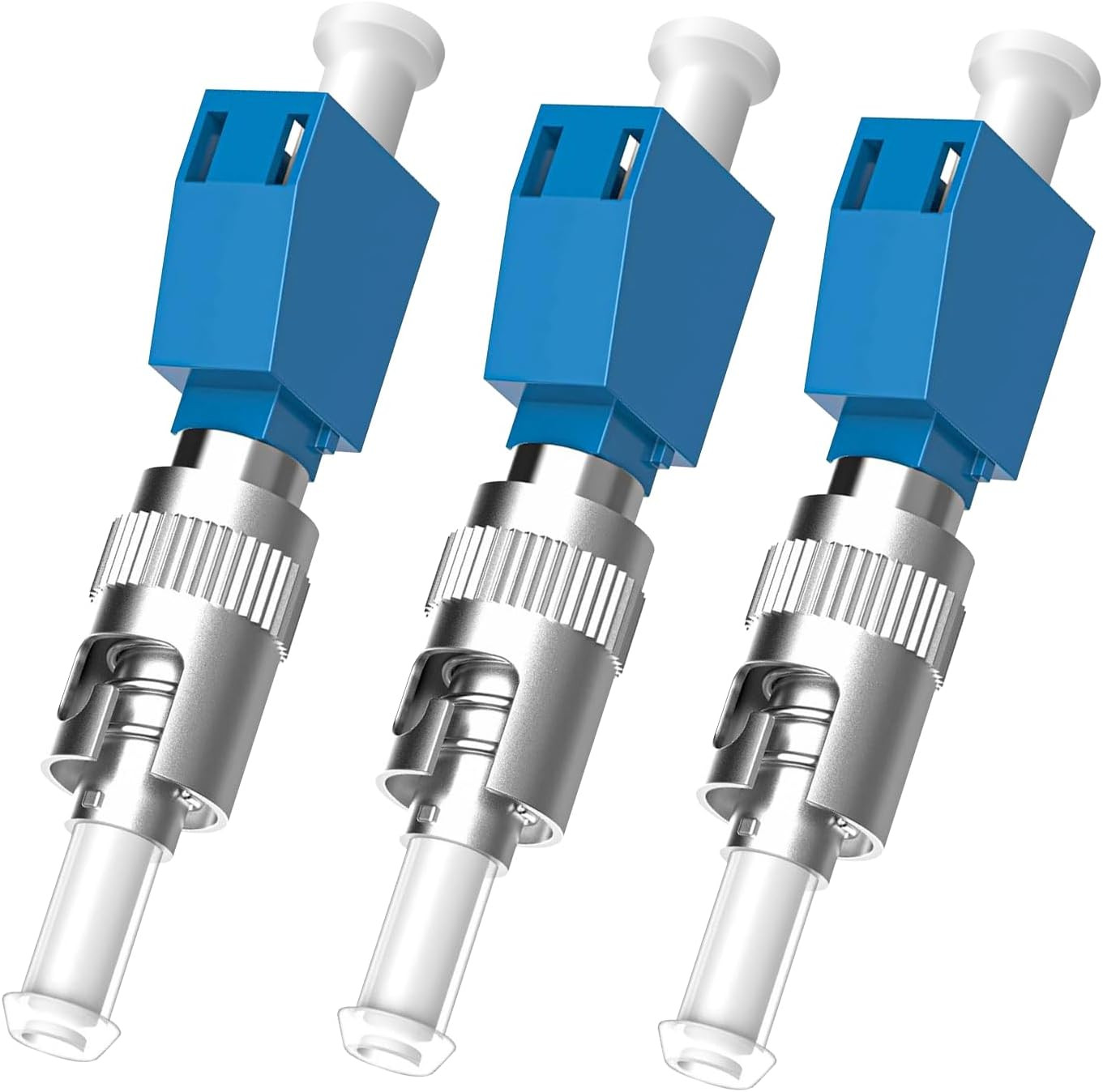 3-Pack ST to LC Adapter, Single Mode 9/125Um ST/UPC Male to LC/UPC