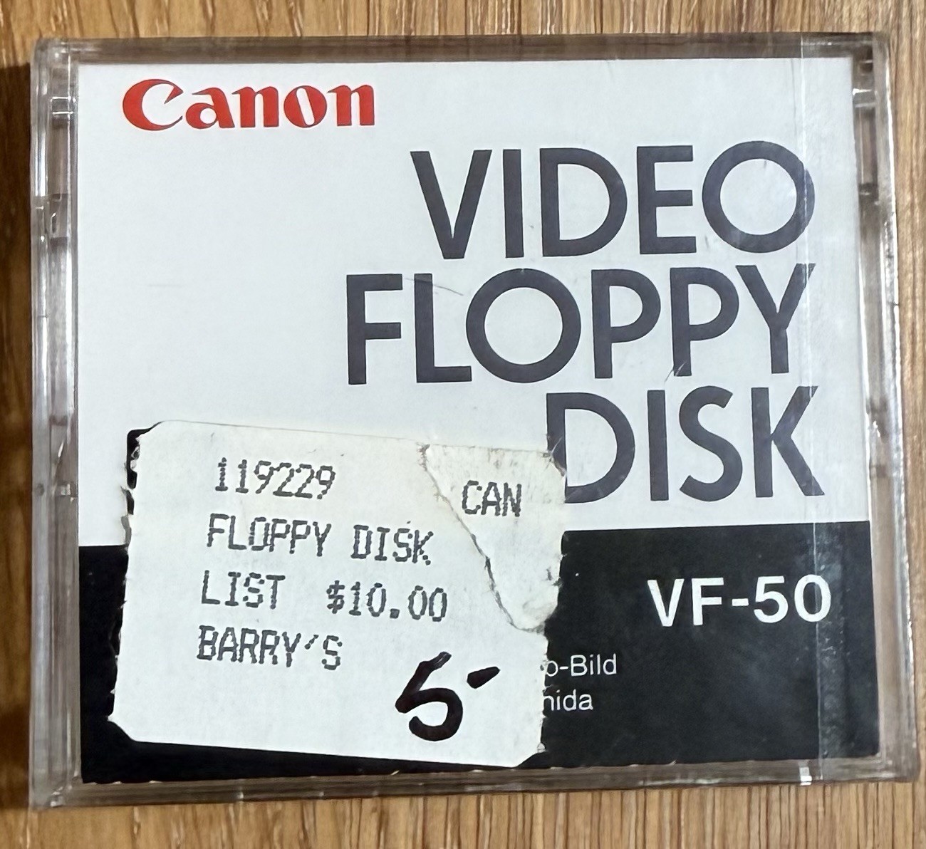 Canon VF-50 Video Floppy Disk New Sealed