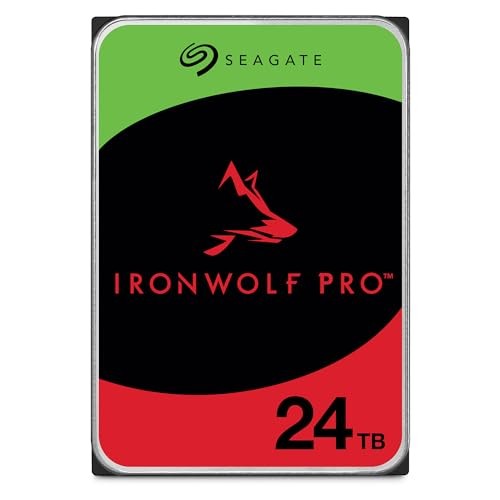 SEAGATE IRONWOLF PRO 24TB ENTERPRISE NAS INTERNAL HDD ST24000NT002 SILVER/RED