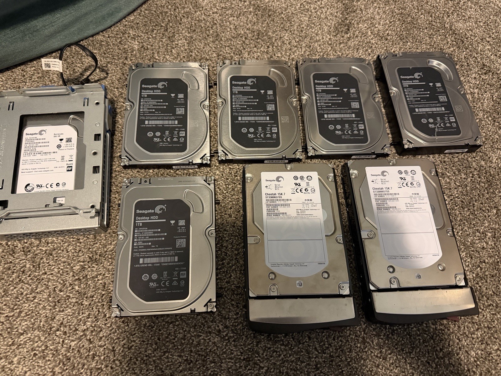 8 Seagate Hard drives 3.5”