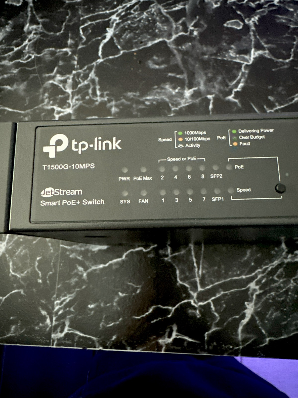 TP-link T1500G-10MPS Jetstream 8 Port Switch