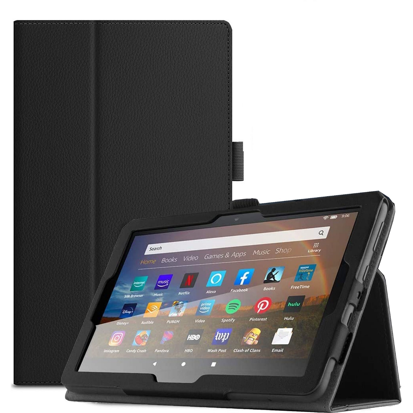 For Amazon Kindle Fire HD 8 2022 12th Generation 8" Tablet PU Leather Stand Case