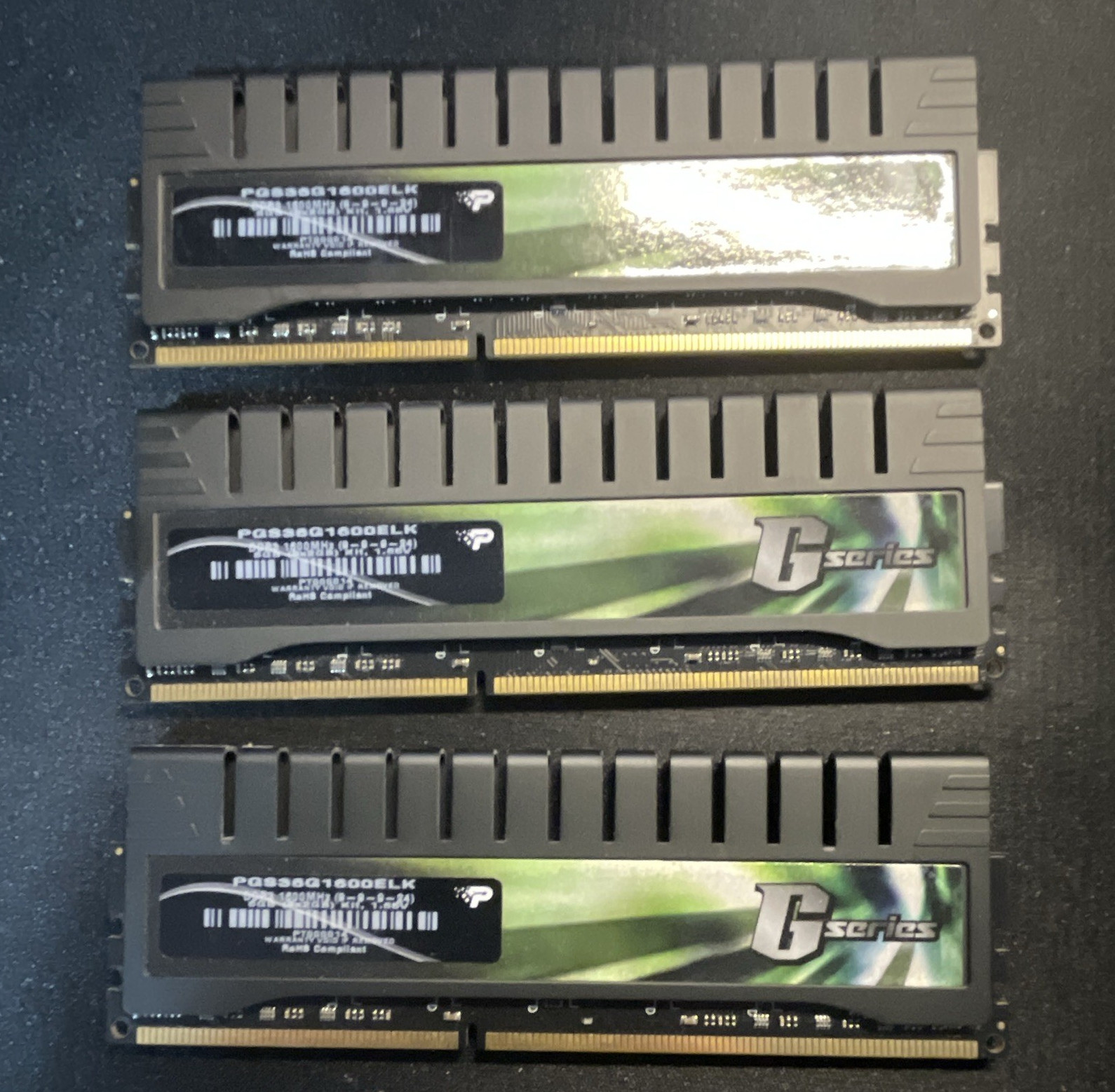 Patriot G Series 6GB (3x2GB) DDR3-1600 PC3-12800 240-Pin Non-ECC DIMM