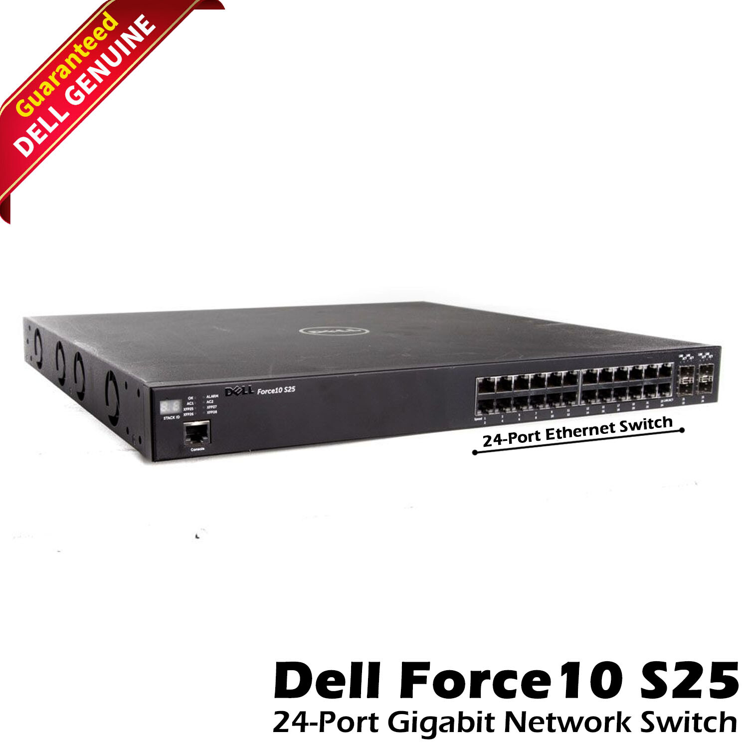 Dell Force 10 S25-01-GE-24P-DC-2 24-Port Ethernet Gigabit network Switch 0HJJP