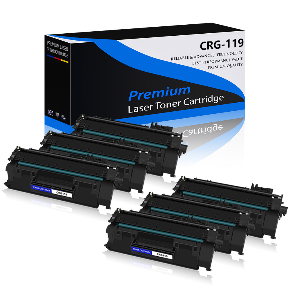 6 PACK CRG119 Toner Cartridge for Canon C119 ImageClass LBP6670dn MF5850dn