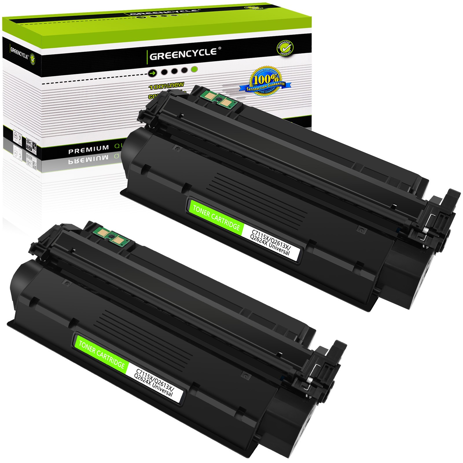 2PK Black C7115X Toner Cartridge for HP LaserJet 1000 1005 1200 1200N 1200SE