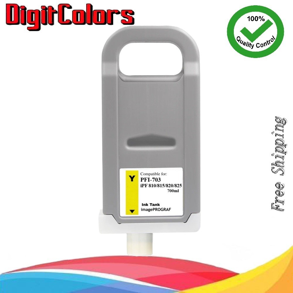 PFI-703 Yellow Ink Tank for Canon IPF 810 IPF 815 IPF820 IPF825 PFI703