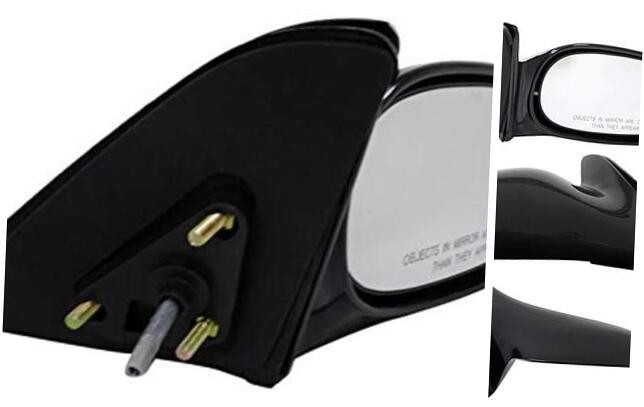 Passenger Manual Door Mirror for 98-02 Toyota Corolla Black 955-458