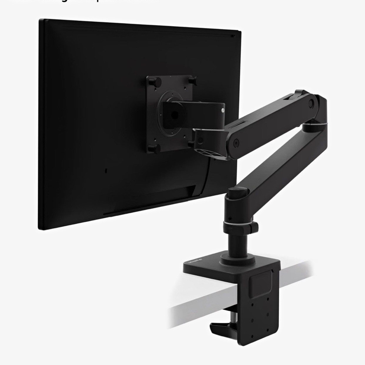 Ergotron LX Pro Single Desk Mount Monitor Arm Black VESA 75/100 Tilt Rotate