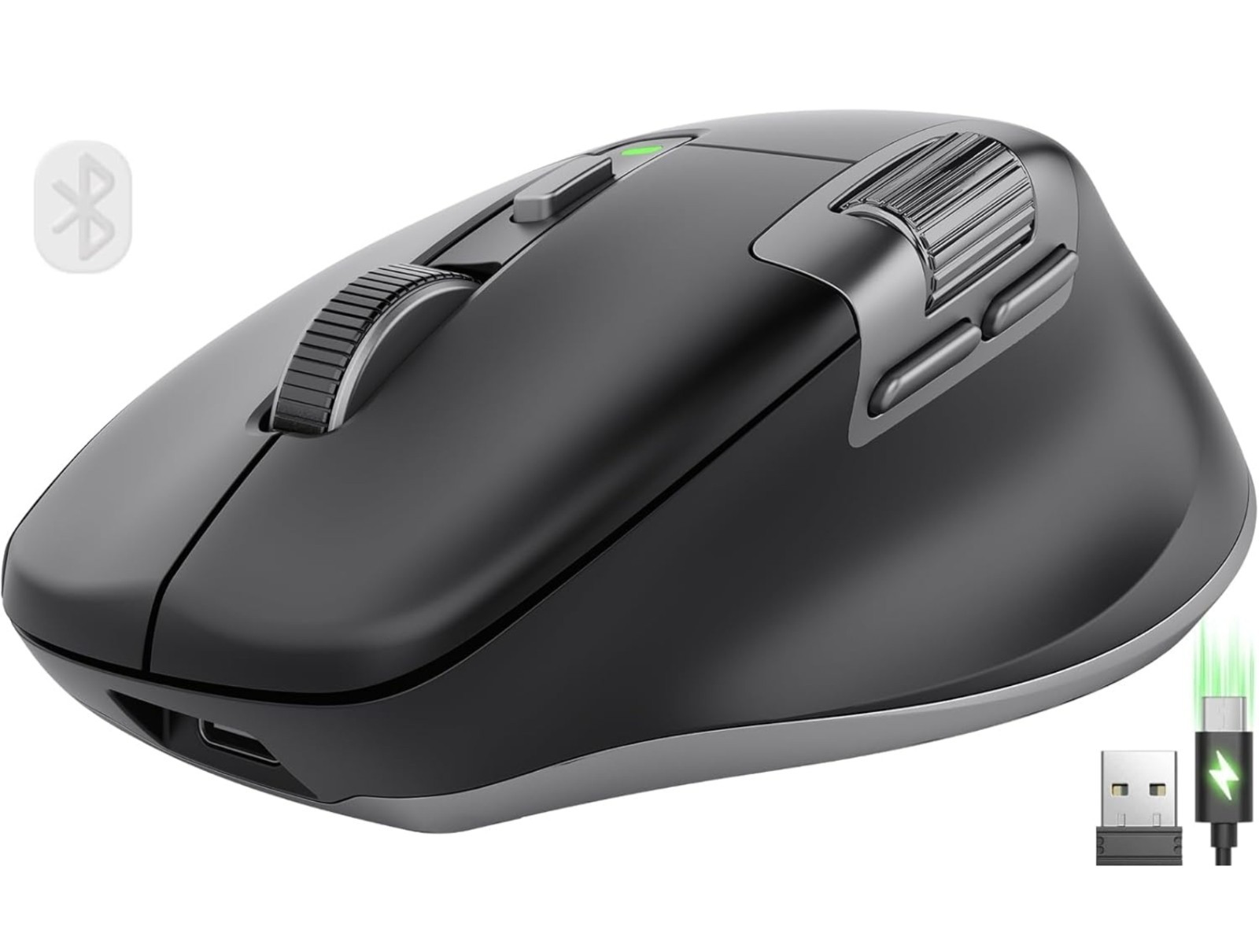 SABLUTE Ergonomic Wireless Mouse for Laptop with Ultra-Fast Scrolling, Side Scro