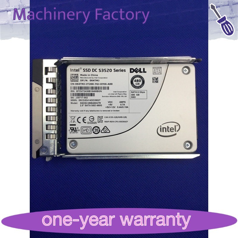 Used Dell 64TMJ / Intel DC S3520 6G 480GB 2.5 SATA SSD 064TMJ SSDSC2BB480G7R