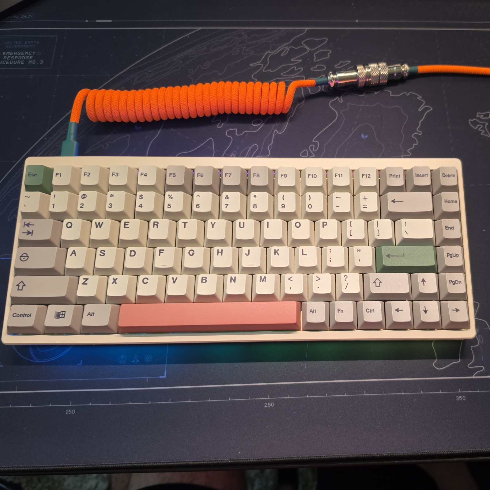 KBDFans KBD75 v3.1 75% Custom Mechanical Keyboard TKC Tangerine 9009 PBT Keycaps