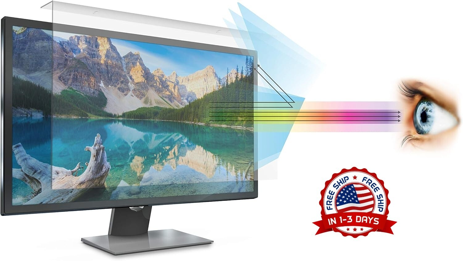 Filtro de pantalla anti luz azul para monitores panorámicos de 27 pulgadas NUEVO