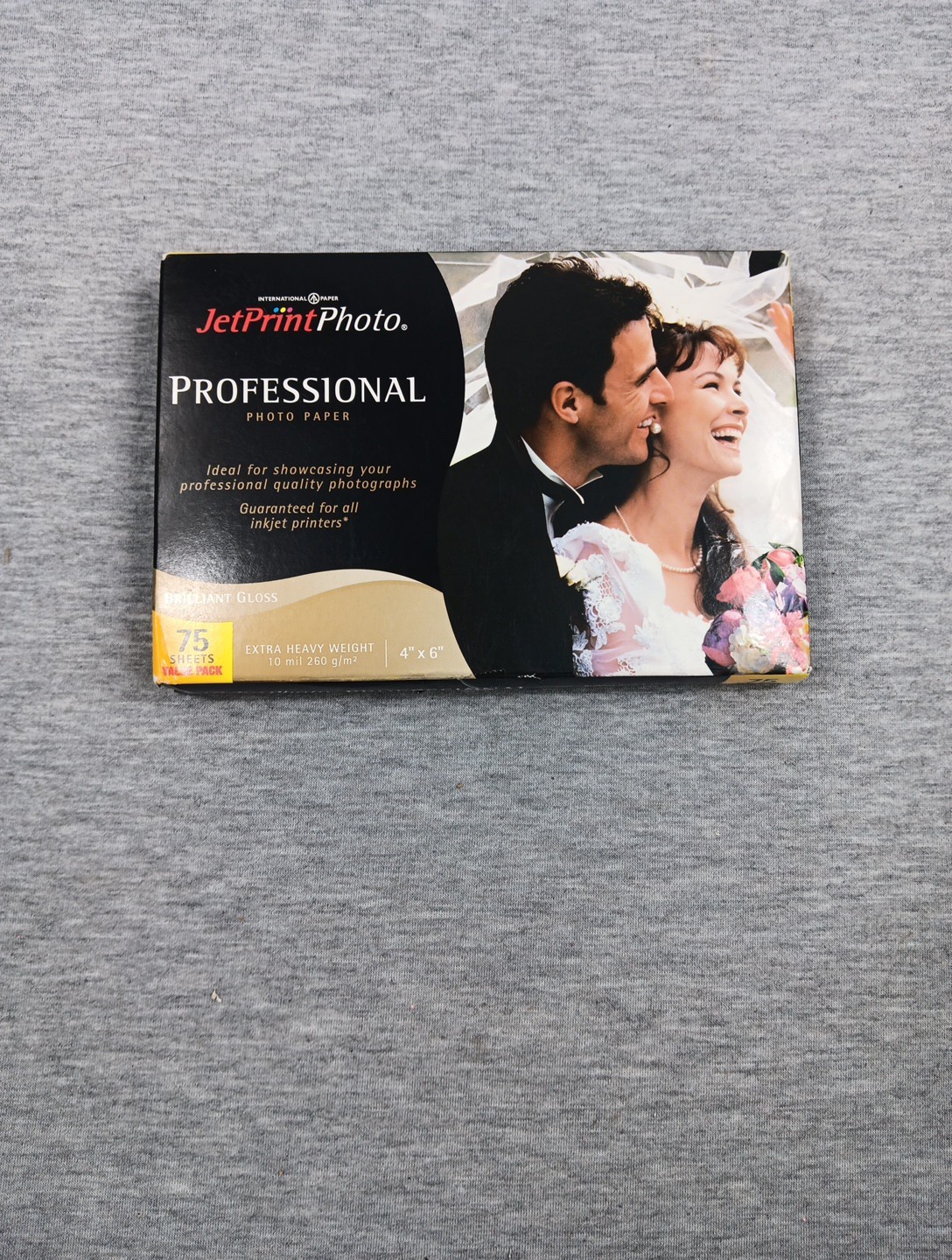 Jet Print Photo Professional Photo Paper 4" x 6" Brilliant Gloss 75 Sheets