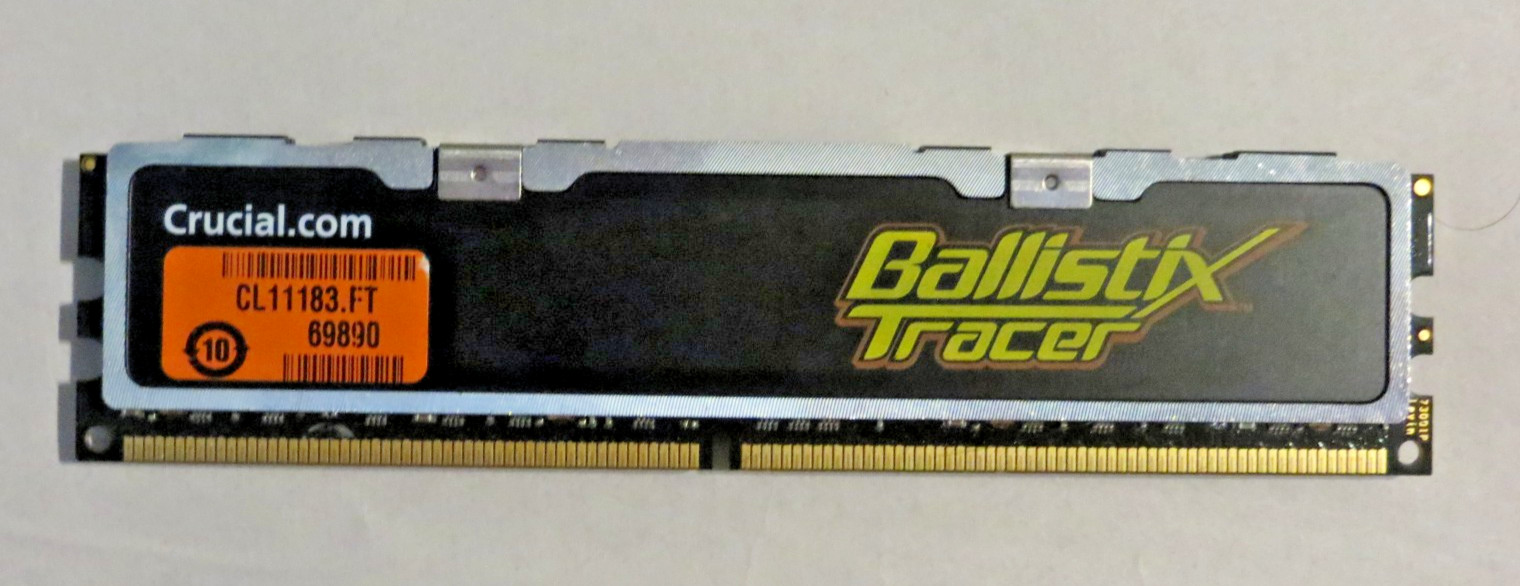 1GB Crucial Ballistix Tracer DDR2 800 PC2-6400 CL4 LED Gaming RAM BL12864AL804